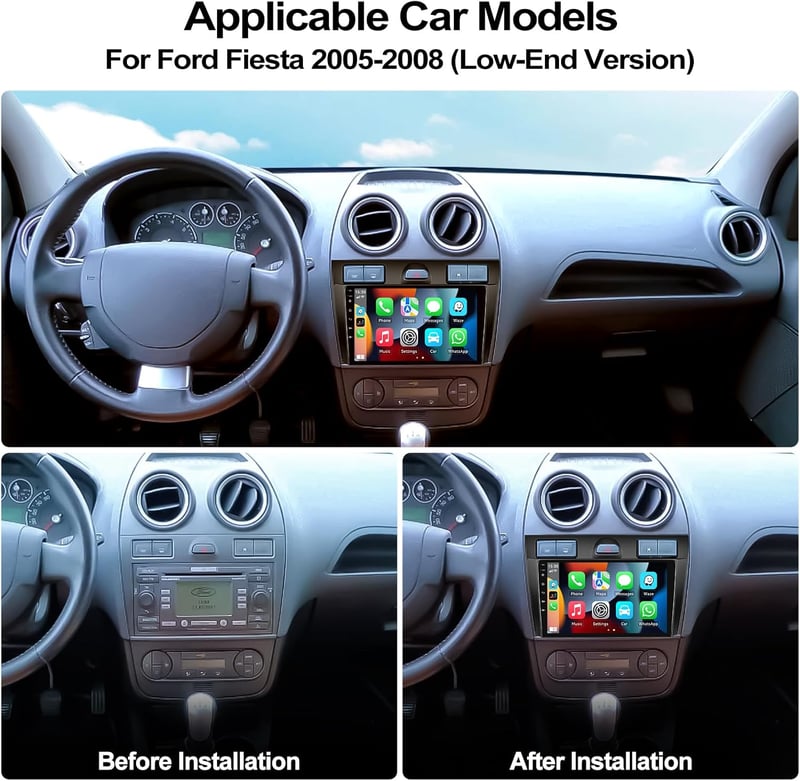 SIXWIN Android 13 Autórádió Ford Fiesta 2002-2008 9" Érintőképernyő CarPlay GPS