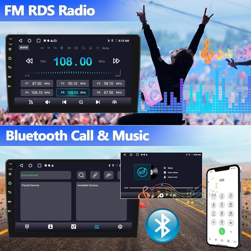 SIXWIN Android 13 Autórádió Ford Fiesta 2002-2008 9" Érintőképernyő CarPlay GPS