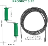 Siyurongg 5m x 10mm csatornaspirál lefolyótisztító konyha fürdőszoba WC 2