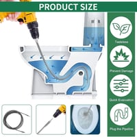 Siyurongg 5m x 10mm csatornaspirál lefolyótisztító konyha fürdőszoba WC 3