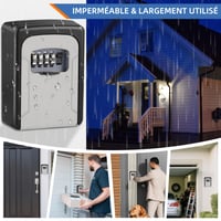 Dulap pentru chei SIZKCDI - Cutie gri de perete pentru depozitarea cheilor, pentru casă și birou 5