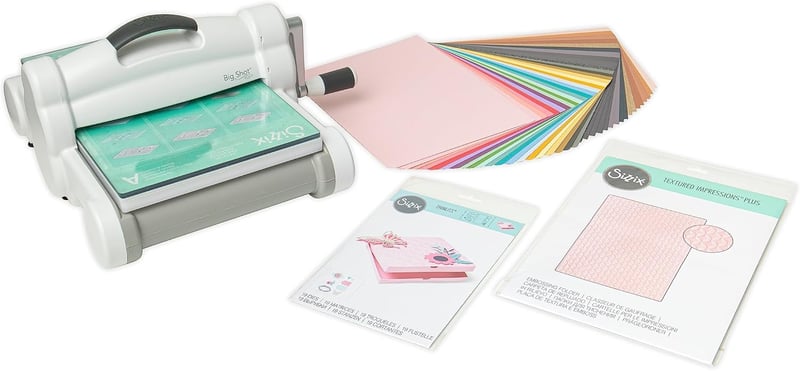 Sizzix Big Shot Plus A4 vágógép szett fehér-szürke kerekekkel