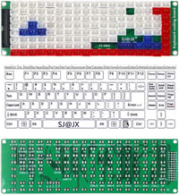 SJ@JX 88 Billentyűs USB Encoder Fejlesztő Billentyűzet DIY LED Arcade Kontroller 4