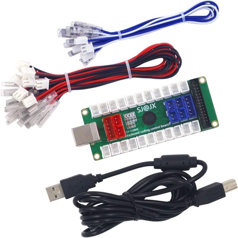 SJ@JX 88 Billentyűs USB Encoder Fejlesztő Billentyűzet DIY LED Arcade Kontroller