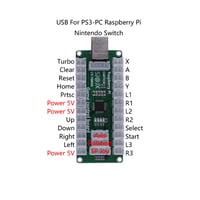 SJ@JX Arcade herný ovládač USB enkodérová doska LED mikrospínač joystick vypínač pre PC PS3 Raspberry Pi 2