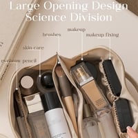 SJBAUTYO Nagykapacitású Utazó Kozmetikai Táska Vízálló Bőr Toiletry Bag 3