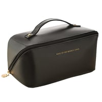 SJBAUTYO Nagykapacitású Utazó Kozmetikai Táska Vízálló Bőr Toiletry Bag 1