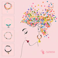 SJZWSD Gyöngy Készlet Karkötő Készítéshez - 16000 db Polimer Agyag és Üveg Gyöngy, 6 Dobozos DIY Ékszerkészítő Szett Betű Gyöngyökkel 7