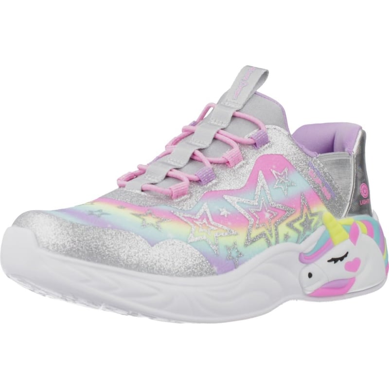 Skechers Girls Unicorn Dreams Starry Lite lány sportcipő - 28.5-ös méret (EU)