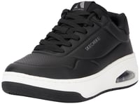Skechers UNO Court férfi edzőcipő - 45-ös EU méret, fekete Duraleather Mesh anyag 1