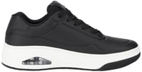 Skechers UNO Court férfi edzőcipő - 45-ös EU méret, fekete Duraleather Mesh anyag 4