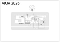 Sada kĺbov poloosi SKF VKJA 3026 4