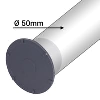 SKIR'CO Koncová krytka na potrubie 50 mm, plastová zátka na rúry, uzáver, tesnenie na odpadové potrubie, 2 ks 4