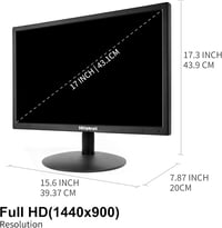 SKitphrati 17 hüvelykes PC monitor 1440x900 HDMI VGA csatlakozóval, 75Hz, 5ms válaszidő 6