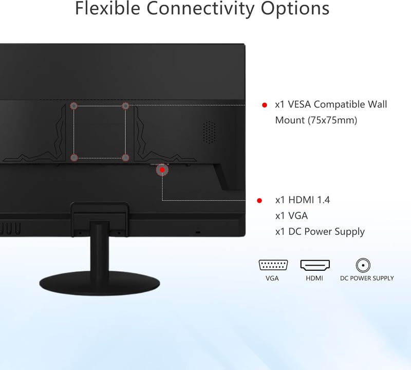 SKitphrati 20" üzleti monitor 1600x900 HDMI VGA 75Hz fekete
