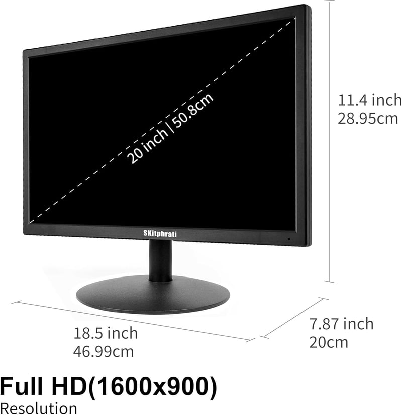 SKitphrati 20" üzleti monitor 1600x900 HDMI VGA 75Hz fekete