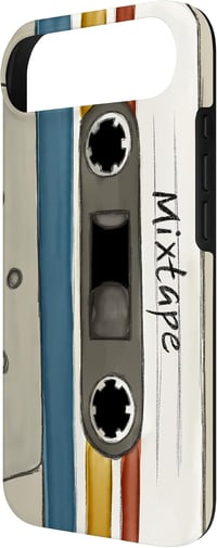 SkizzenMonster iPhone Air retro kazetta mintás tok - vízfesték 3
