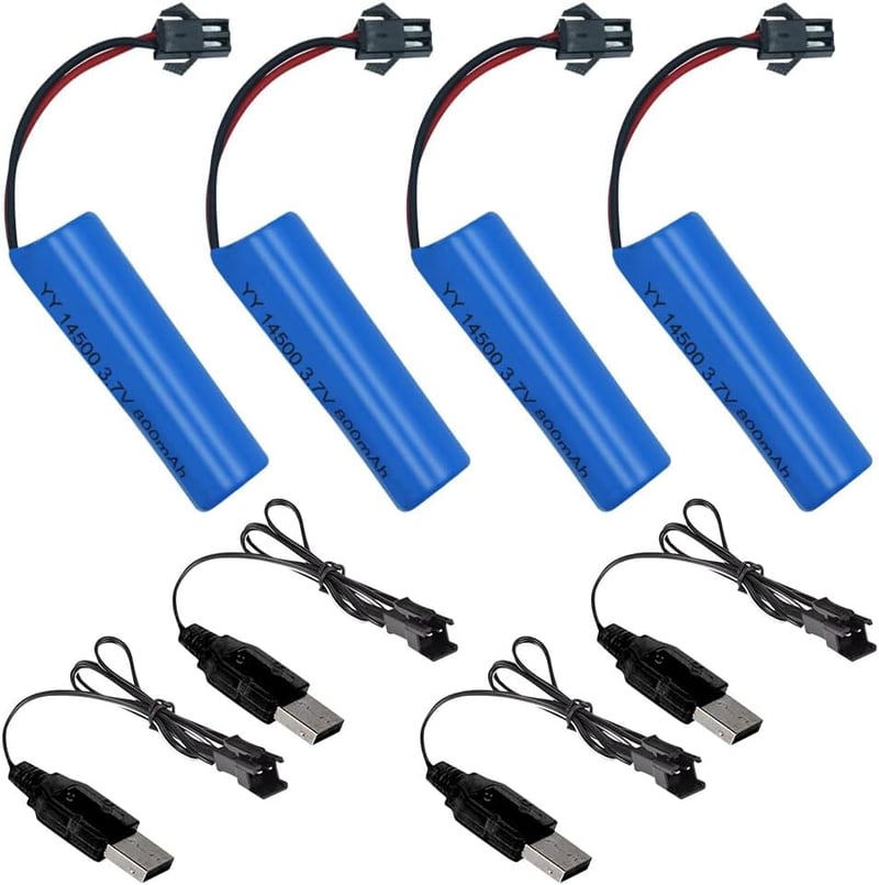 SKJJL 3,7V 800mAh Újratölthető Lítium-ion Akkumulátor - RC Járművekhez, Hajókhoz, Tankokhoz, Robotokhoz és Kaszkadőr Autókhoz