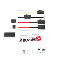 Adaptor de călătorie universal SKROSS MUV USB AC45PD cu cablu USB-C (160 cm) - 2 poli, port USB-C 45W + USB, pentru laptop, tabletă, smartphone 2
