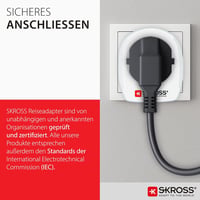 Cestovný adaptér SKROSS s USB – z Nemecka do Dánska – kompatibilný s konektormi Schuko a Euro pre cesty do Dánska 6