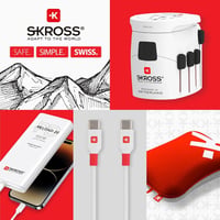 Cestovný adaptér SKROSS s USB – z Nemecka do Dánska – kompatibilný s konektormi Schuko a Euro pre cesty do Dánska 8
