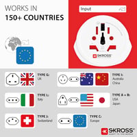 SKROSS World to Europe utazási adapter 3