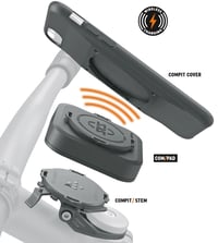 Stație de încărcare rapidă SKS Germany COM/PAD pentru sistemul COMPIT – cu alimentare de la motorul bicicletei electrice, încărcare inductivă și funcție Fast Charging 2