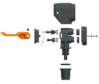 Hlava hustilky SKS Germany MV Easy pre stojanové pumpy SKS, čierna 7