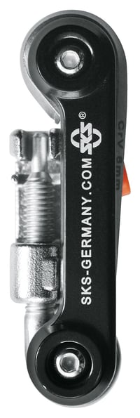 SKS Germany TOM 18 cyklonáradie – 18-funkčné mini náradie, nehrdzavejúca oceľ, 184 g, vrátane puzdra, čierna/strieborná 3