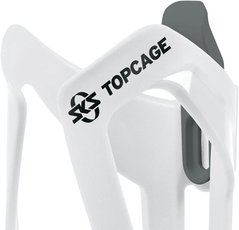 SKS Germany TOPCAGE kerékpár kulacstartó állítható rögzítéssel - White