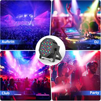 SKSBTF 4db RGB LED Par Lámpa 72W DMX512 Távirányítóval Diszkó Színpadi Fény 6