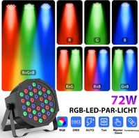 SKSBTF 4db RGB LED Par Lámpa 72W DMX512 Távirányítóval Diszkó Színpadi Fény 2
