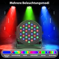 SKSBTF 4db RGB LED Par Lámpa 72W DMX512 Távirányítóval Diszkó Színpadi Fény 3