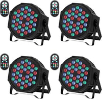 SKSBTF 4db RGB LED Par Lámpa 72W DMX512 Távirányítóval Diszkó Színpadi Fény 1