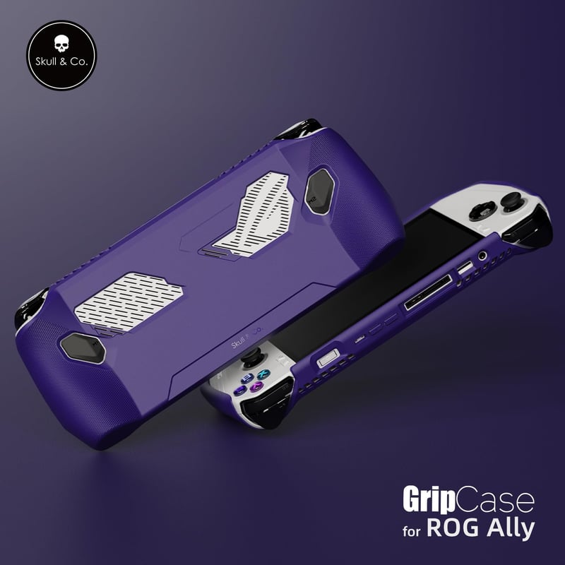 Skull & Co. GripCase Ally ROG Ally védőtok textúrált fogással és állvánnyal - Frosted Clear