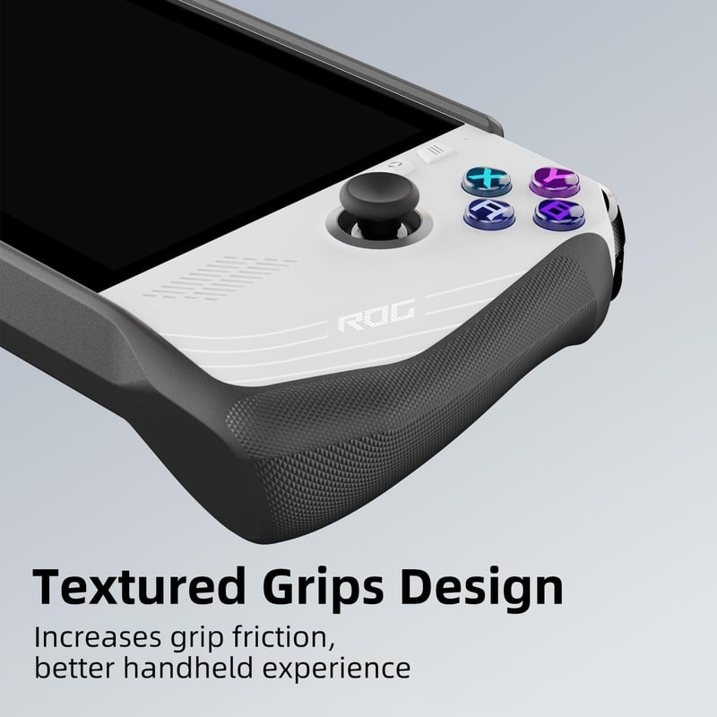 Skull & Co. GripCase Ally ROG Ally védőtok textúrált fogással és állvánnyal - Frosted Clear