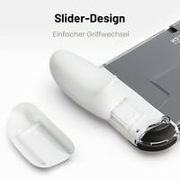 Priehľadný ochranný kryt Skull & Co. GripCase OLED pre Nintendo Switch OLED s vymeniteľnými úchytmi, možnosťou dokovania, pre všetky veľkosti rúk, biely 7