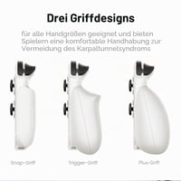 Priehľadný ochranný kryt Skull & Co. GripCase OLED pre Nintendo Switch OLED s vymeniteľnými úchytmi, možnosťou dokovania, pre všetky veľkosti rúk, biely 5