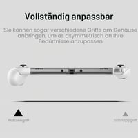 Priehľadný ochranný kryt Skull & Co. GripCase OLED pre Nintendo Switch OLED s vymeniteľnými úchytmi, možnosťou dokovania, pre všetky veľkosti rúk, biely 8