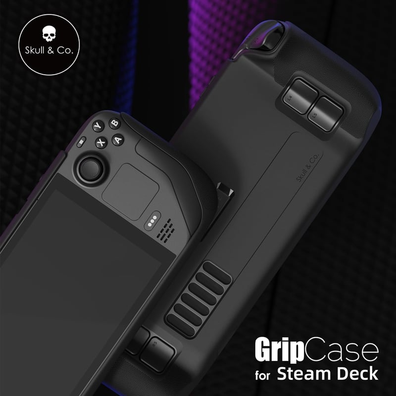 Skull & Co. GripCase SD Steam Deck/OLED védőtok textúrált fogással, állvánnyal, ütésálló - Purple