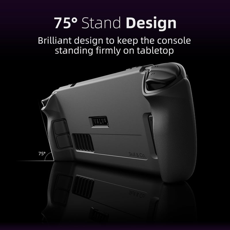 Skull & Co. GripCase SD Steam Deck/OLED védőtok textúrált fogással, állvánnyal, ütésálló - Purple