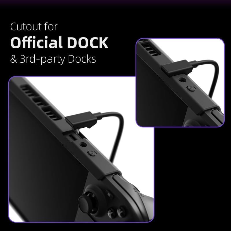 Skull & Co. GripCase SD Steam Deck/OLED védőtok textúrált fogással, állvánnyal, ütésálló - Purple