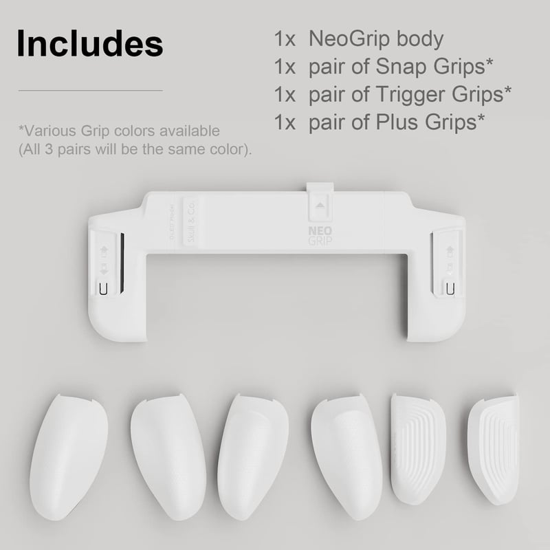 Skull & Co. NeoGrip Nintendo Switch OLED és Standard Védőtok Cserélhető Fogantyúkkal - NeoGrip Only, NeoGrip Only-OLED White