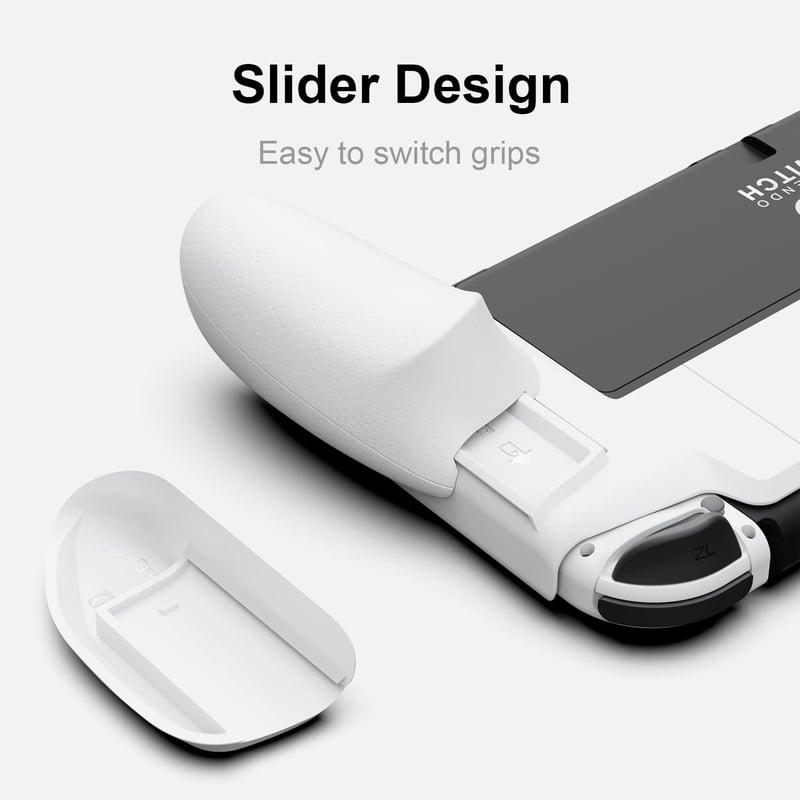 Skull & Co. NeoGrip Nintendo Switch OLED és Standard Védőtok Cserélhető Fogantyúkkal - NeoGrip Only, NeoGrip Only-OLED White