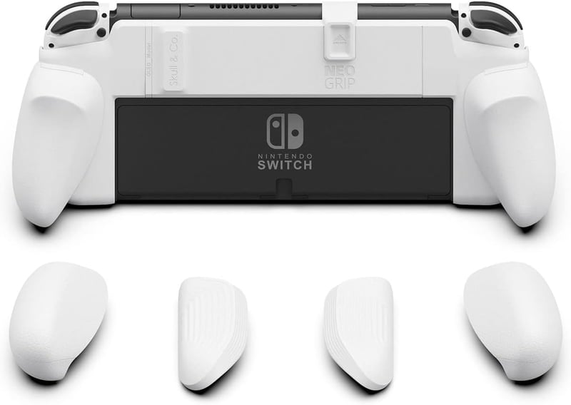 Skull & Co. NeoGrip Nintendo Switch OLED és Standard Védőtok Cserélhető Fogantyúkkal - NeoGrip Only, NeoGrip Only-OLED White