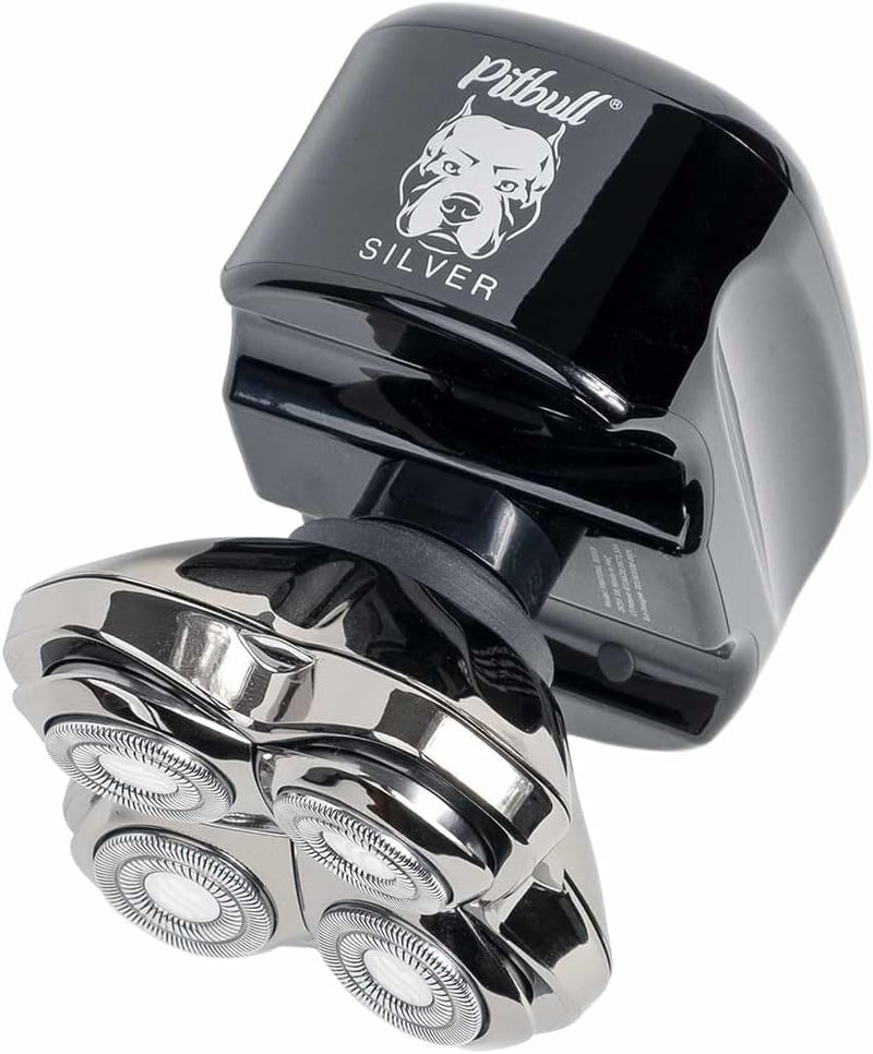 Skull Shaver Pitbull Silver PRO SX5 Fej és Arc Borotva - Vízálló, Vezeték Nélküli, 70 Perces Üzemidő, Ergonomikus Kialakítás, Tökéletes Aján