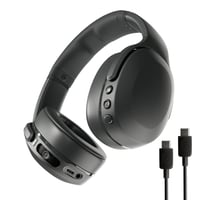 Bezdrôtové Bluetooth slúchadlá Skullcandy Crusher Evo s nabíjacím káblom USB-C, multisenzorické basy, cez uši (Over-Ear), 40-hodinová výdrž batérie – čierne 1