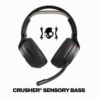 Bezdrôtový herný headset Skullcandy Crusher PLYR 720 – priestorový zvuk THX, viaczmyslové basy, odnímateľný mikrofón, PC/PlayStation/Nintendo, Digi-Black 2