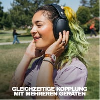 Bezdrôtové slúchadlá Skullcandy Hesh 360 Bluetooth, 100-hodinová výdrž batérie, potlačenie hluku, skladacie, mikrofón, kompatibilné s iPhone a Android, True Black 4