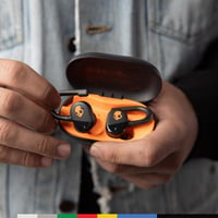 Căști wireless Bluetooth Skullcandy Push Play Active cu microfon, 34 de ore de autonomie a bateriei, mod Stay-Aware, compatibile cu iPhone și Android - True Black/Orange 7